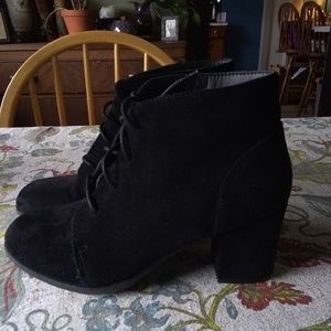 Madden Girl Torch Black High Heel Ankle Boots 7.5